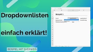 Microsoft Excel - Dropdownlistendropdownmenüs Einfach Erklärt Beispiel Mit Sverweis
