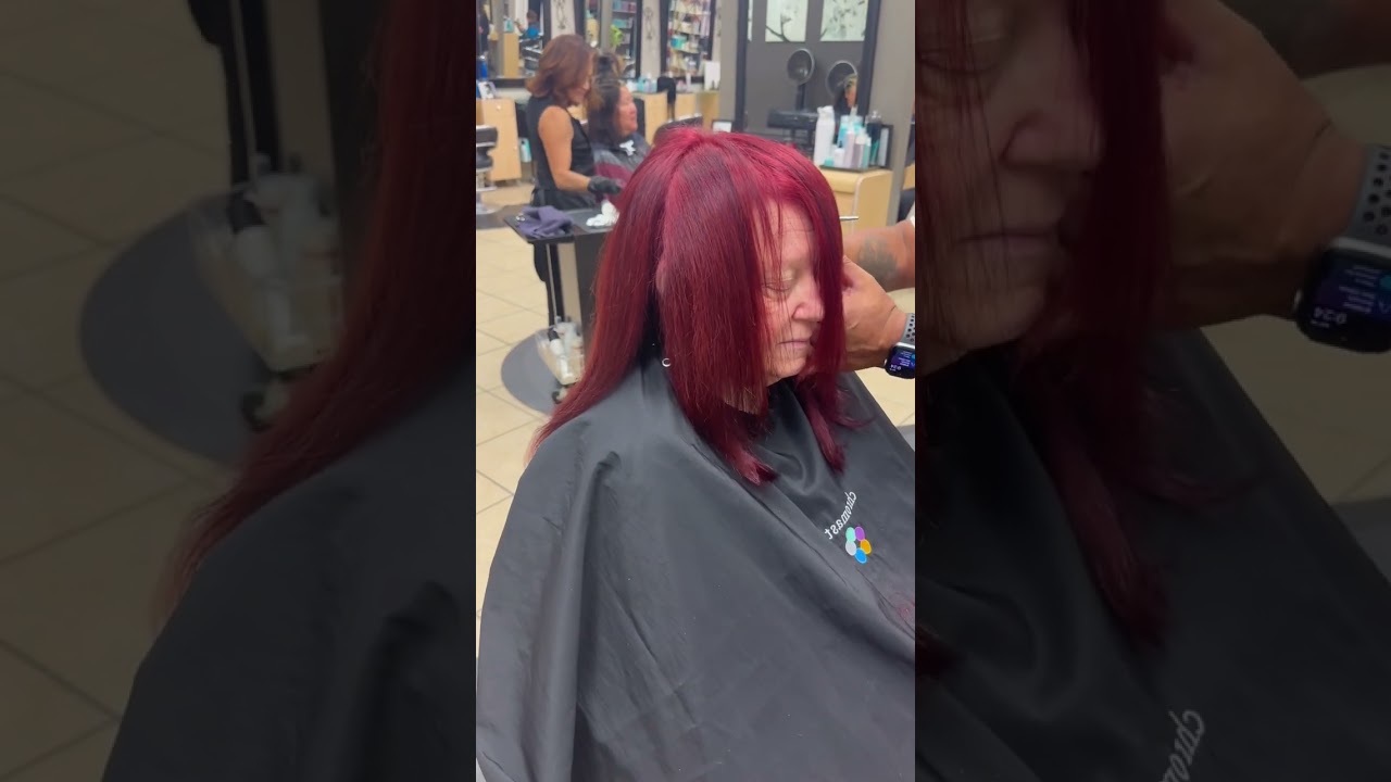 Red hair color painting- master hair colorist MartinRodriguez 