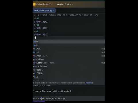 THE ROLE OF id() FUNCTION IN PYTHON PROGRAMMING |EXPLAINED IN 3 MINUTES |#python #programming .