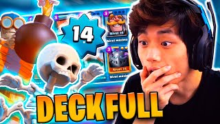 MAXIMIZEI MEU PRIMEIRO DECK FULL LVL 14 NO CLASH ROYALE!! ATCHIIN