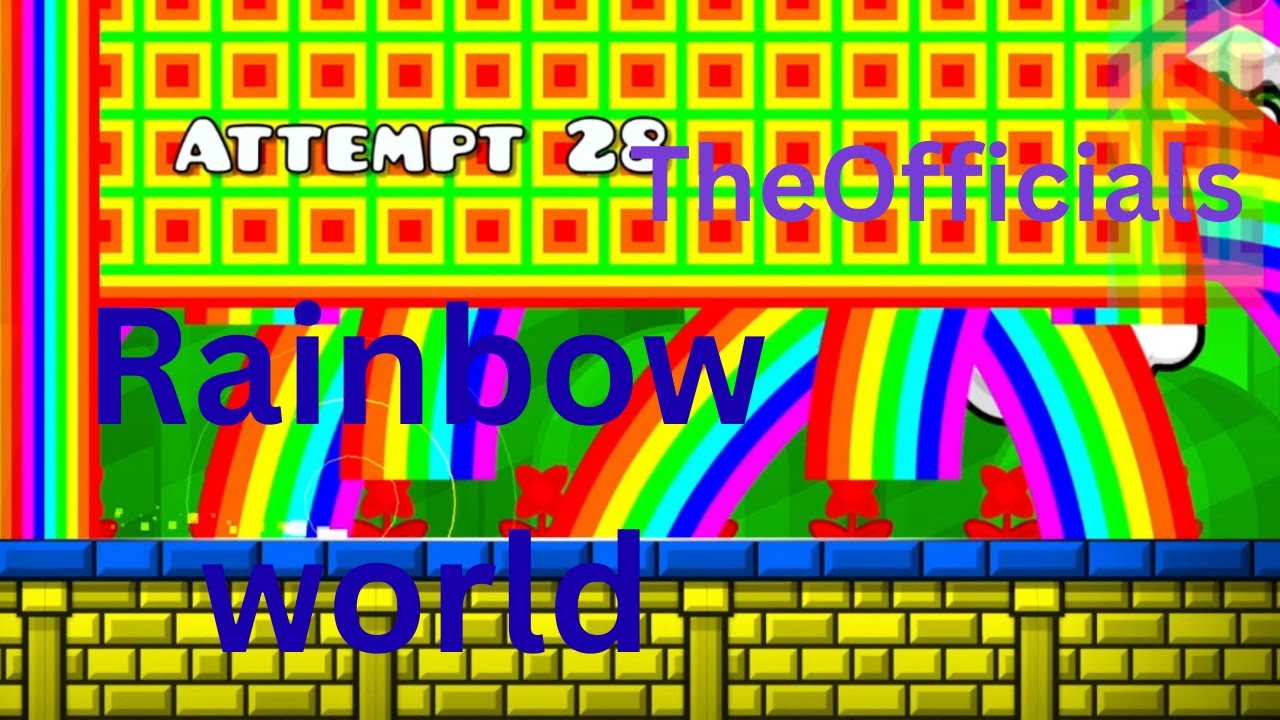 WORST GD LEVEL!?!?!? GD Showcase, rainbow world by TheOfficials Geometry dash