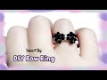 DIY beaded Ring | How to make Crystal Bow Ring with Bicone and herringbone ringband beading tutorial