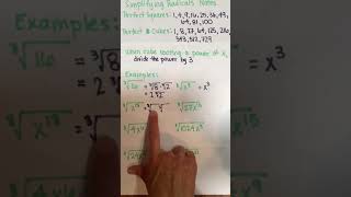 Simplifying Radicals Notes