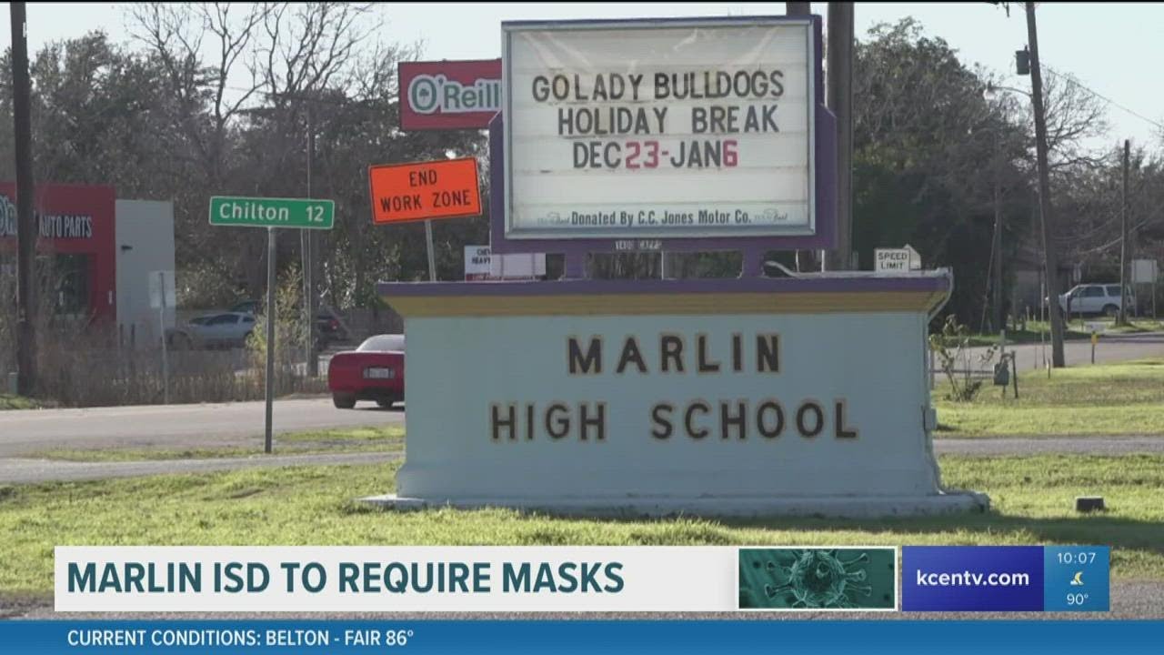 Marlin ISD says it will require masks for students, staff, visitors