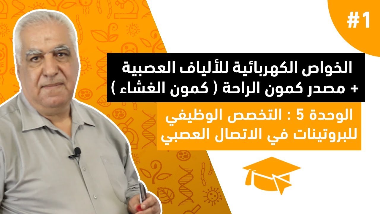 #1 الوحدة الخامسة : التخصص الوظيفي للبروتينات في الاتصال العصبي : الخواص الكهربائية للالياف العصبية