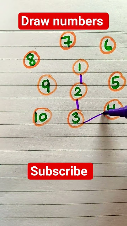 draw a numbers 1 to 10 #drawing #draw #maths #shorts