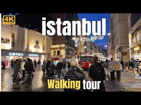 Video Istanbul Walking Tour 4K - Evening Walk on Istiklal Street & Taksim Square