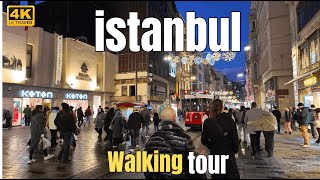 Download Lagu Istanbul Walking Tour 4K - Evening Walk on Istiklal Street \u0026 Taksim Square MP3