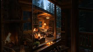 Rainy Cabin Window 🌧️ Cozy Rain Sounds for Sleep