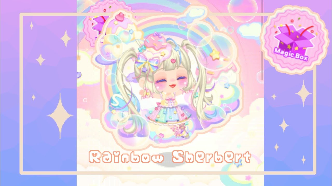 สุ่มกาชา Rainbow Sherbert × Magic Box - Line Play │ Moji_San