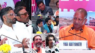 CM Yogi Adityanath Meet Bollywood Stars Jackie Shroff, Suniel Shetty, Rajpal Yadav For UP Film City