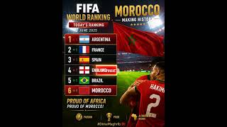 🇲🇦🚨 MOROCCO SHOCKS THE WORLD! #6 FIFA Ranking 🔥 | المغرب يفاجئ العالم ويصعد للمركز السادس 🌍🦁