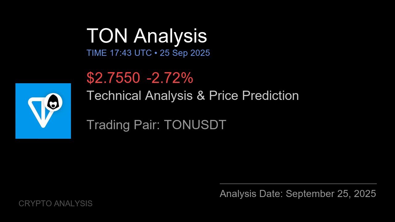 TON (TONUSDT) Technical Analysis - Price Prediction & Buy or Sell September 25, 2025