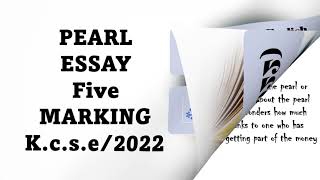 PEARL ESSAY FIVE