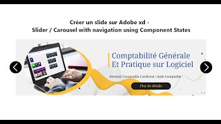 Créer un slide sur Adobe xd -  Slider / Carousel with navigation using Component States
