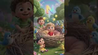 🪺 N for Nest | Fun ABC Learning for Kids 🌈✨ #shorts #kidslearning #joyjumpjingles