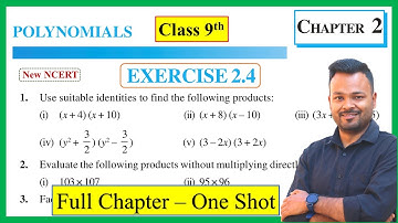 Class 9th Maths Exercise 2.4 || Class 9 ex 2.4 || Q1 - Q8 || Ch 2 Polynomials || NCERT || CBSE