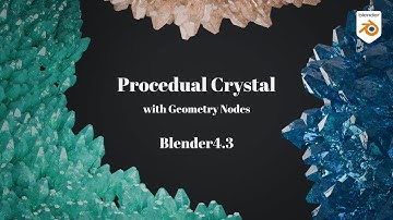 【Blender4.3】Procedural crystal with geometry nodes【Tutorial(Japanese)】