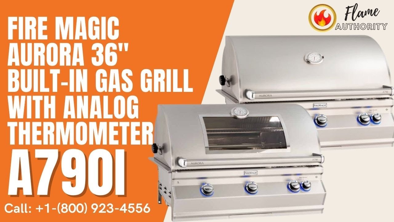 Fire Magic Aurora 36" Built-In Gas Grill with Analog Thermometer A790i