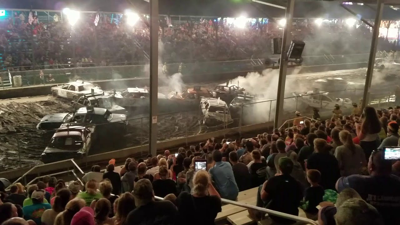 Demolition Derby Video2 Delaware County Fair YouTube