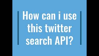 Get tweets from twitter search api. How to monitor tweets? Presentation of our solution👩‍💻✅✅✅