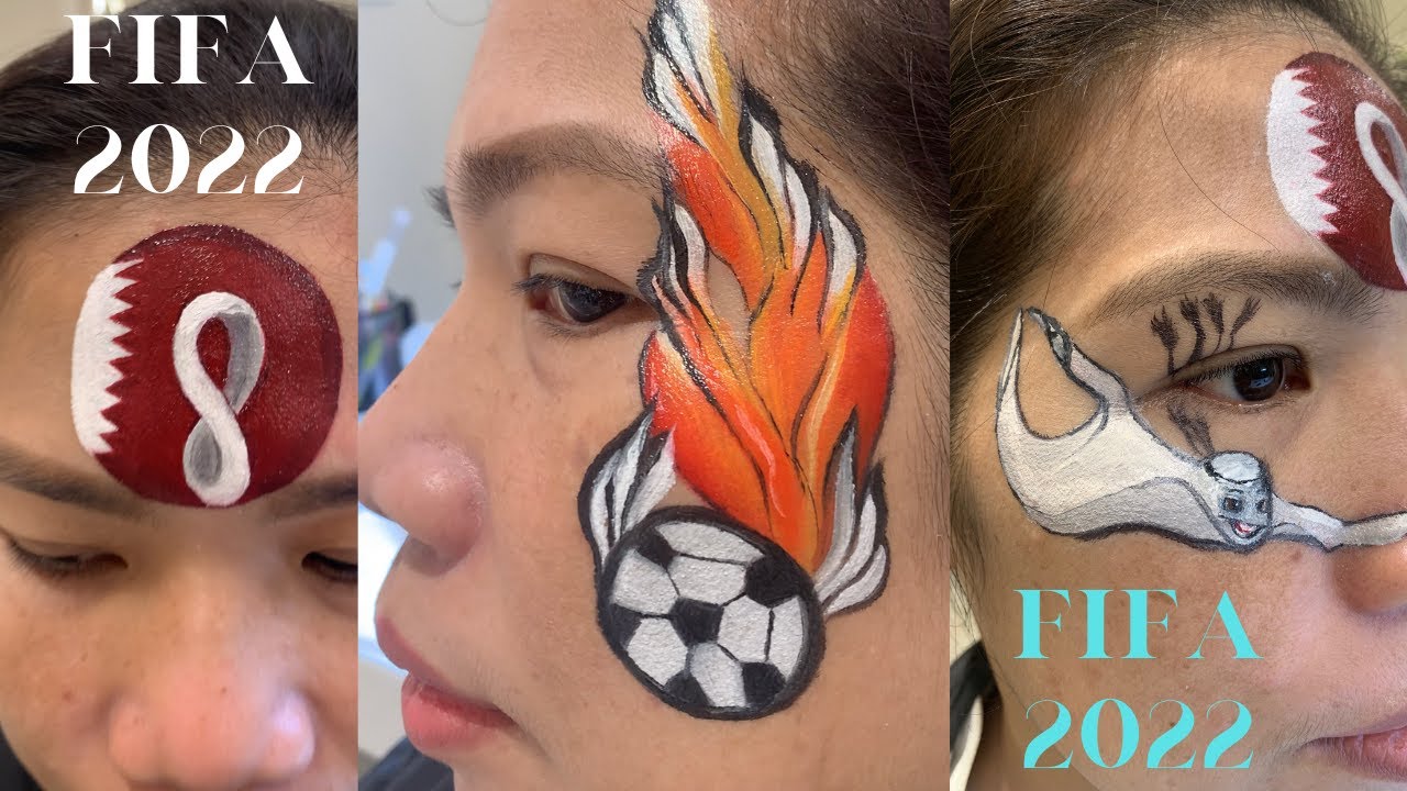 FIFA 2022 Face painting/face painting for beginners/1st time doing a face painting/FIFAWORLDCUPQATAR
