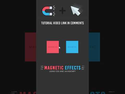 Magnetic Hover Effects on mouseMove using CSS & Javascript #shorts