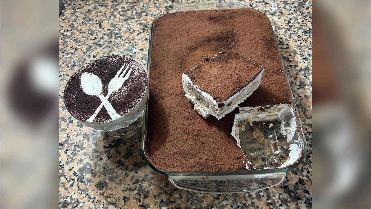 اسهل طريقه باش نحضرو تيراميسو tiramisu بدون بيض لذيذ و سريع التحضير 