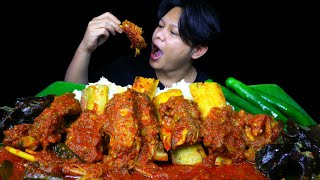 RICA RICA PEDAS IGA SAPI OSENG PEDAS JAMUR KUPING CABE IJO || MUKBANG IGA SAPI PEDAS