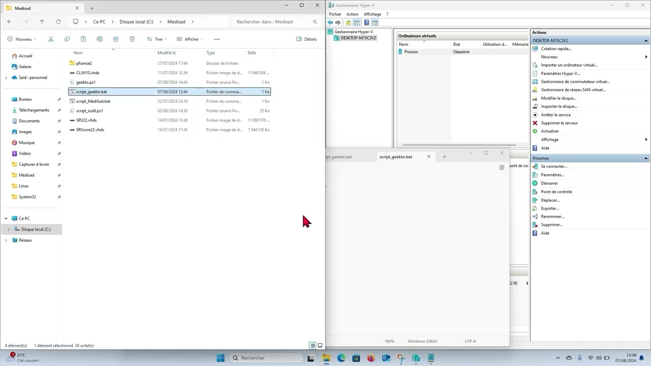 Script powerShell Hyper-V
