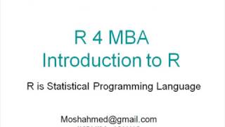 R for MBA, 2014