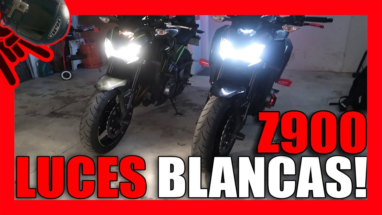 Como poner LUCES BLANCAS para Z900! y COMPARATIVA! LA DIFERENCIA ES BESTIAL! [Kira Moto]