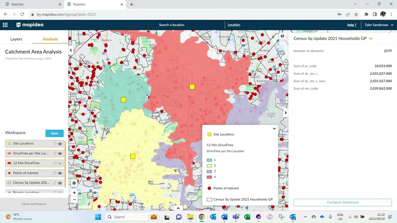 Location Intelligence Online (LIO): Catchment Area Analysis