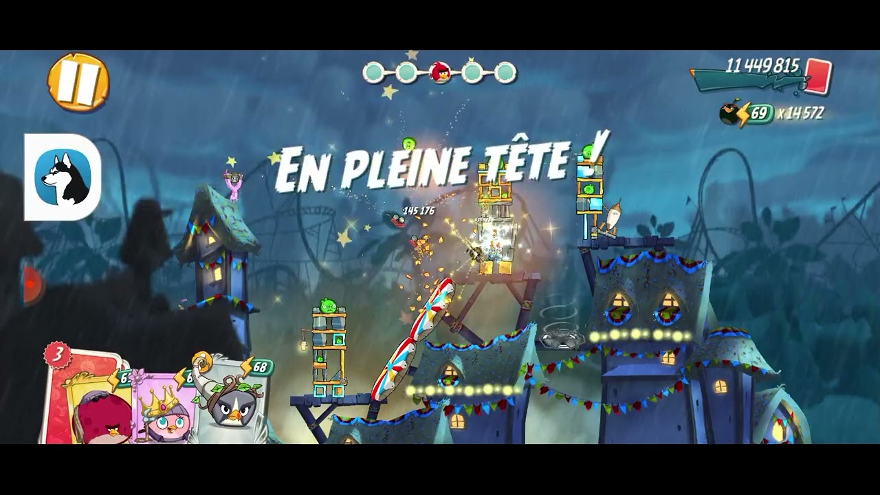 Jeu Video 🎮 Angry Birds 2 Niveau 3256 Cochon 🐖🐷 Moustachu 