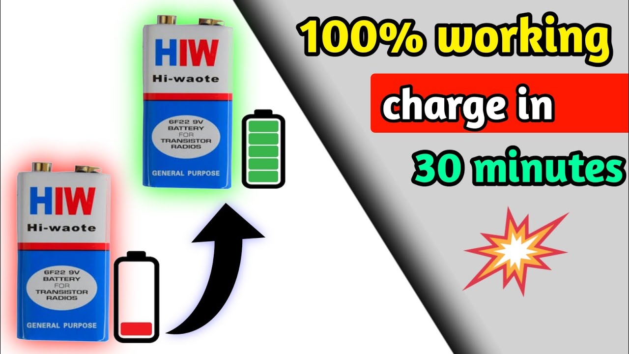 How to charge 9Volt battery |Hacker M | Charge 9v battery at home | How to  charge dc battery - YouTube