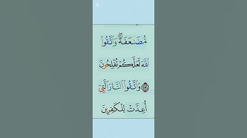 القران الكريم سورة آل عمران اية 132/131/130 #مقاطع_دينية #تلاوة_خاشعة #duet #المصحف #دعاء #الرحمن