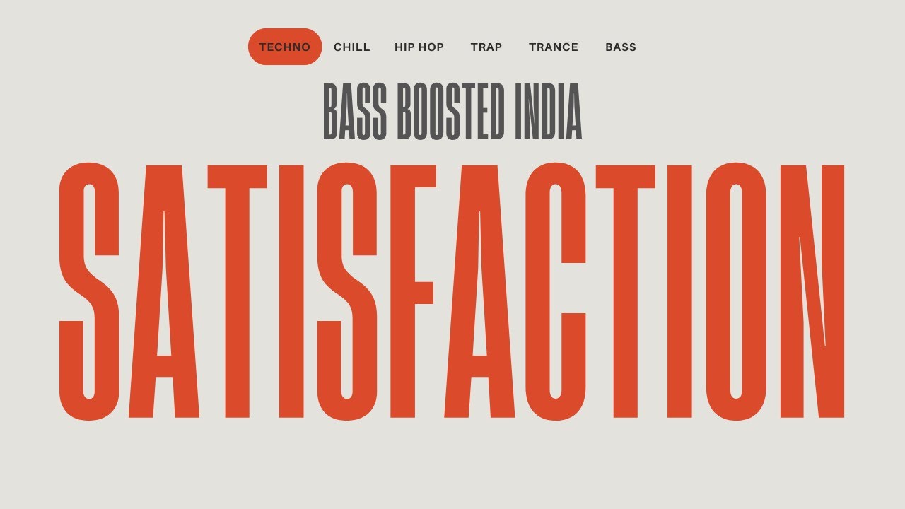 🔥 Satisfaction | BEAUZ Hard Techno Remix | Bass Boosted India🎧