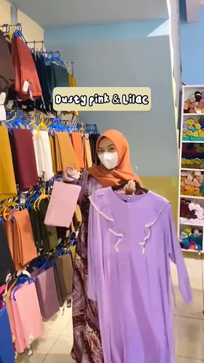 Warna Lilac cocok bgt pake hijab warna ini ya 😘 #fyp #shorts #fashion #mix #hijab #gamis #warna