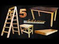5 IDEAS DE MUEBLES EN  MADERA PARA EL  HOGAR  #-DIY Carpintería - Sin Usar Maquinas - LUIS LOVON