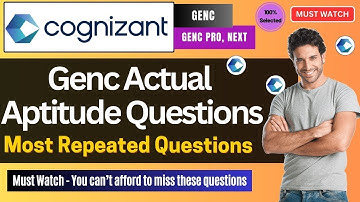 🔥Cognizant Actual Aptitude Questions | Cognizant GenC Round 1 Aptitude Assessment 2025 | PYQ