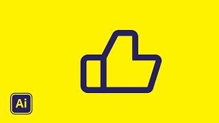 Thumbs Up  Like Icon Design in Adobe Illustrator #shorts #illustratorshorts
