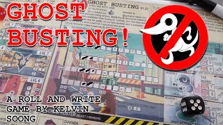 Celebrity GHOST BUSTING! Roll and Write game Demo play Wealth