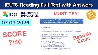IELTS Academic Reading Practice Test with Answers 07.09.2026 - Test #295 IELTS Academic Reading Practice Test with Answers 07.09.2026 - Test #295