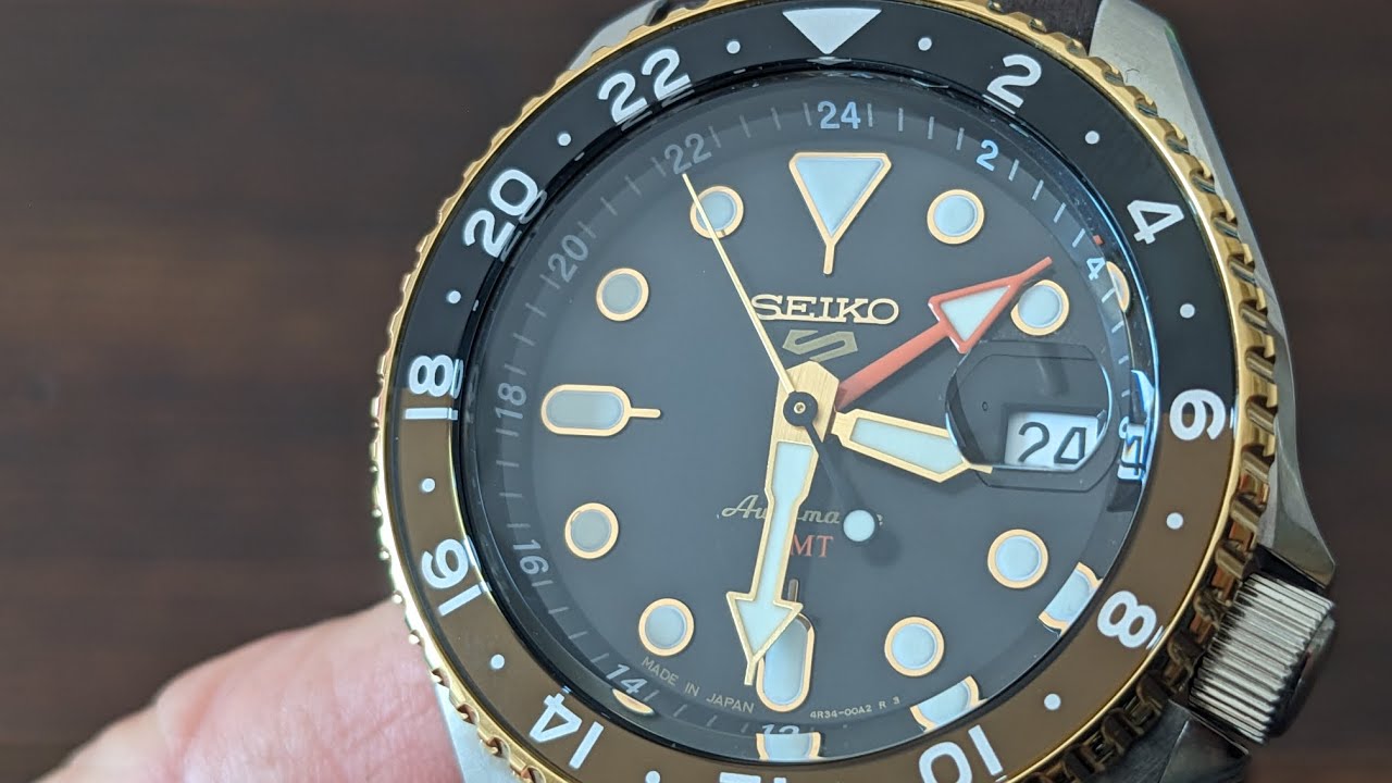 Seiko 5 GMT Watch Review. SSK036.