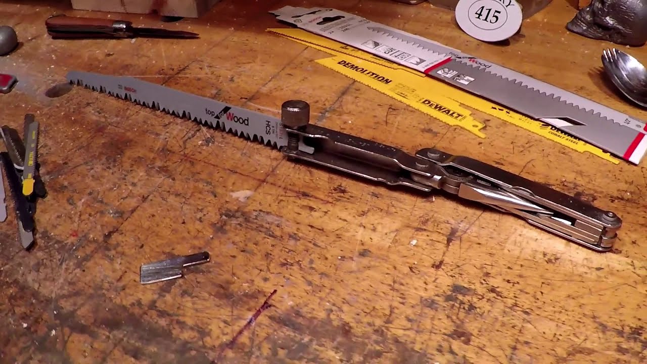 33 Modified leatherman with saw blade holder, Show and tell without