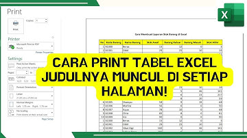 Cara Print Mengulang Judul Tabel Pada Excel | Print Tabel di Excel Agar Judul Berulang Tiap Halaman