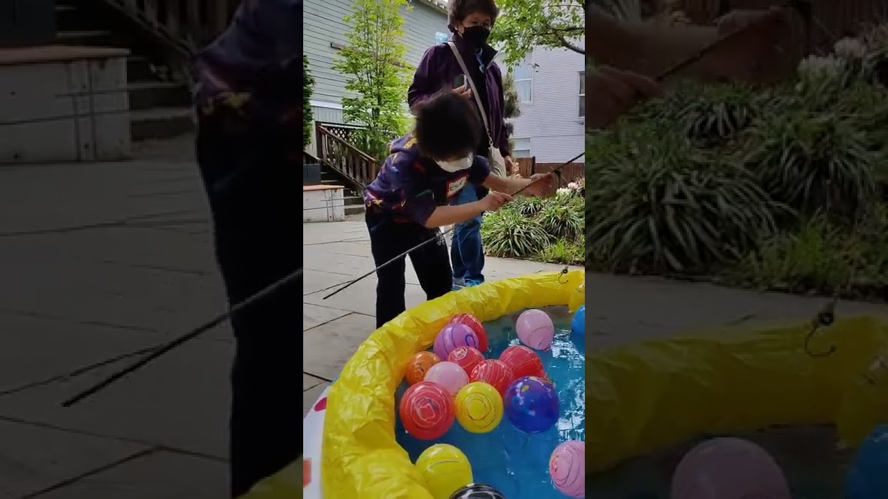 Japan Festival water balloon fishing challenge
