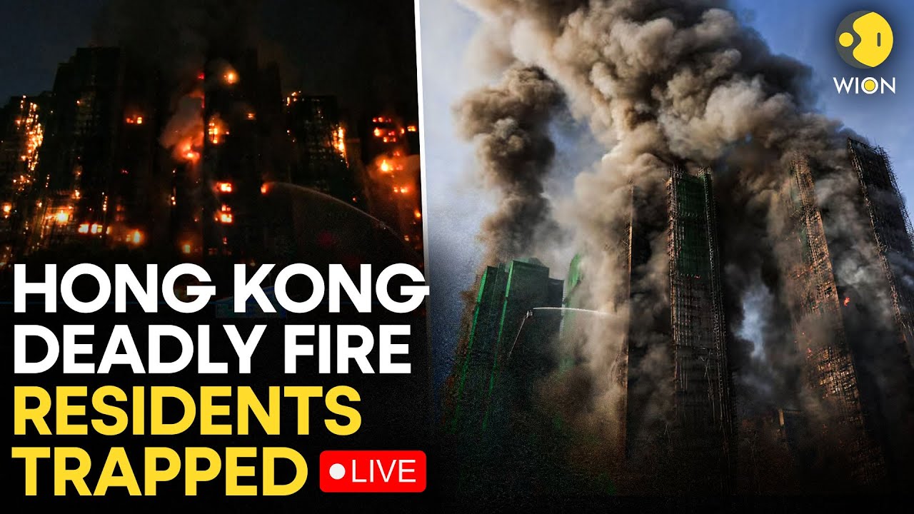 Hong Kong Fire LIVE: MASSIVE Blaze Engulfs Residential Building In Tai Po District | WION