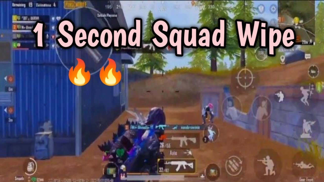 1 Second Squad Wipe 🔥 Pubg Mobile - YouTube