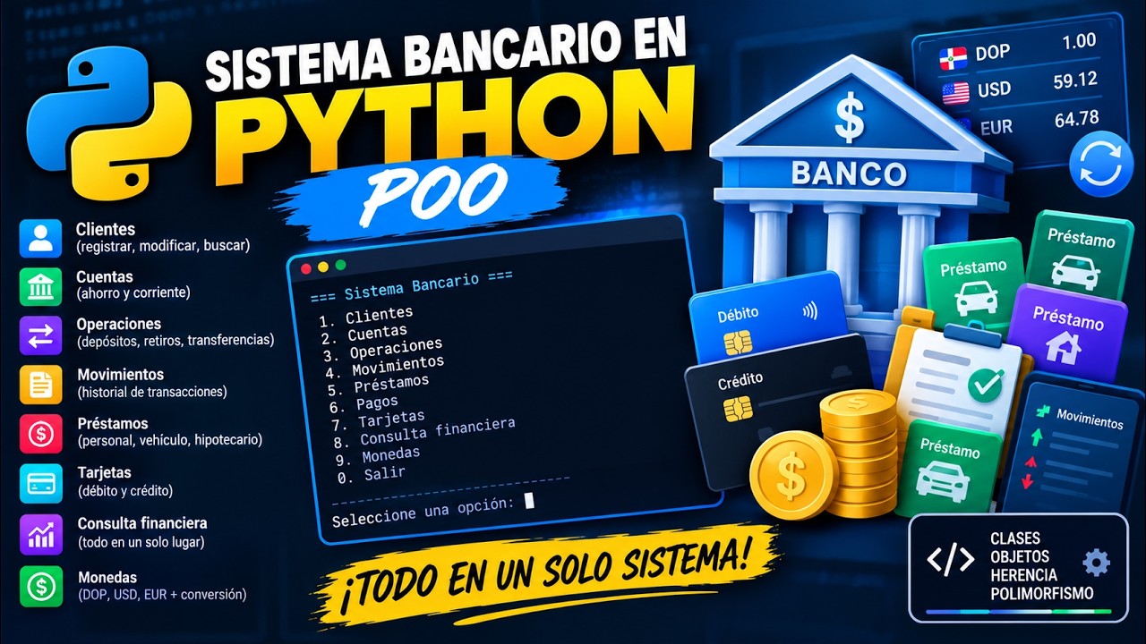 Sistema Bancario en Python con Programación Orientada a Objetos - YouTube